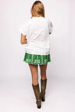WHITE JEWELED FOOTBALL TEE
