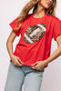RED JEWELED FOOTBALL TEE