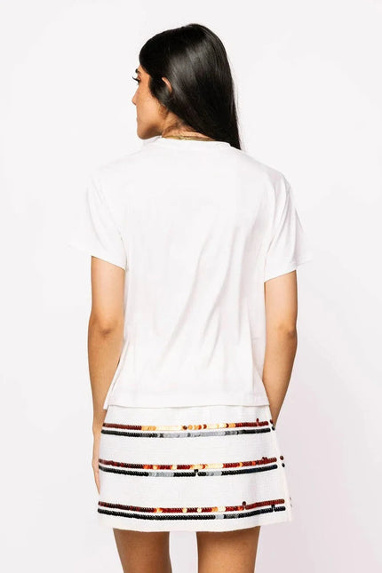 LICENSED TEXAS MASCOT SEQUIN FLOWER TEE
