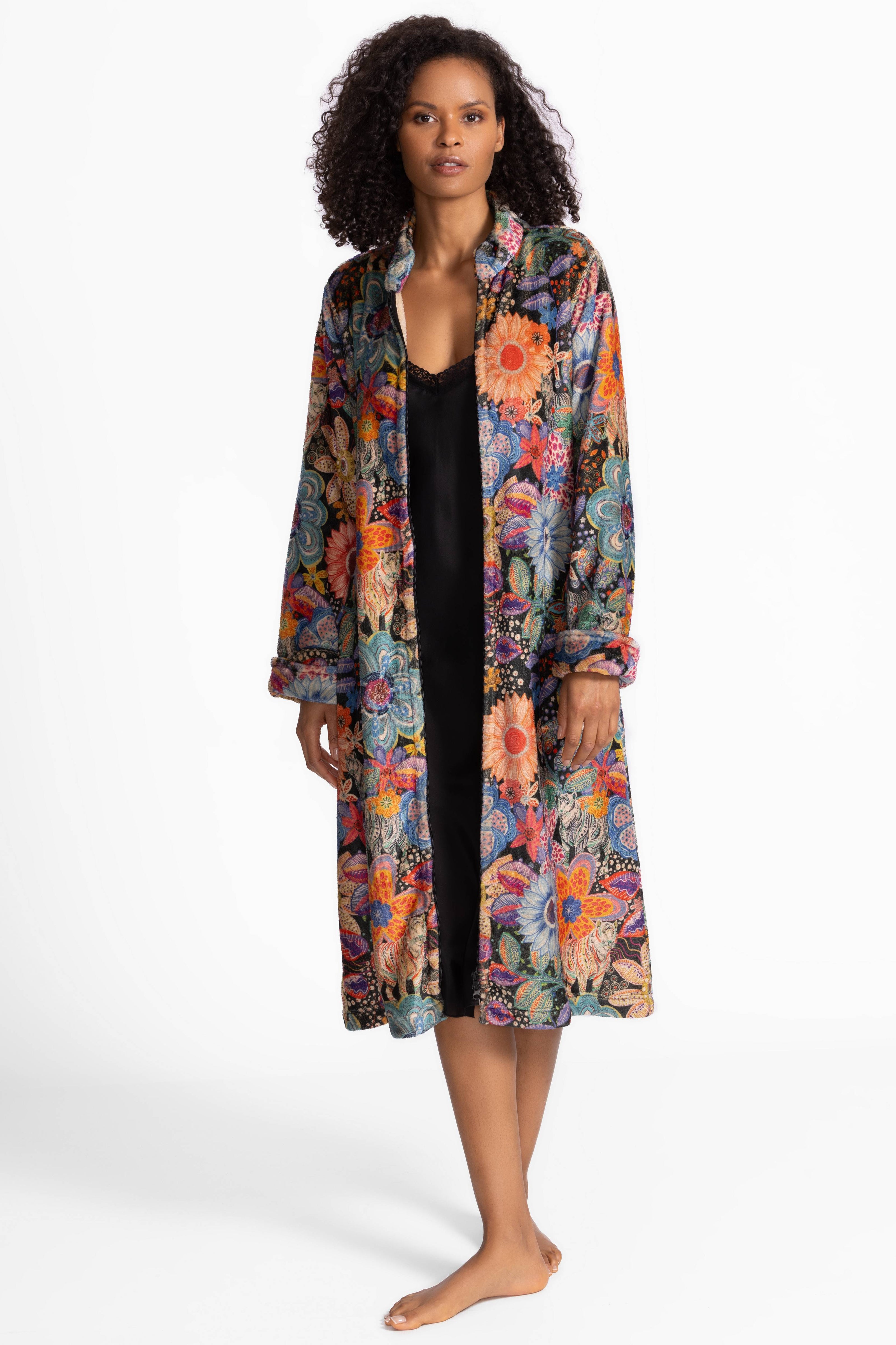 ZIP UP ROBE IN CAETANA