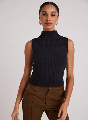 RIB MOCK NECK TOP