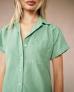 ROLL SLEEVE POCKET SHIRT DRESS