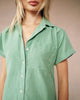 ROLL SLEEVE POCKET SHIRT DRESS