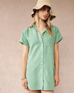 ROLL SLEEVE POCKET SHIRT DRESS