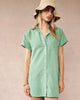 ROLL SLEEVE POCKET SHIRT DRESS