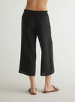 RUFFLE WAIST WIDE LEG CROP