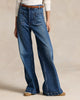 STRETCH COTTON WIDE LEG JEAN