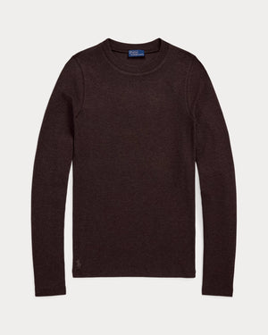 RIBBED CREWNECK LONG SLEEVE TEE