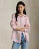 OVERSIZED FIT STRIPED LINEN SHIRT