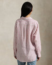 OVERSIZED FIT STRIPED LINEN SHIRT