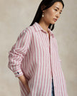 OVERSIZED FIT STRIPED LINEN SHIRT