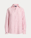 OVERSIZED FIT STRIPED LINEN SHIRT