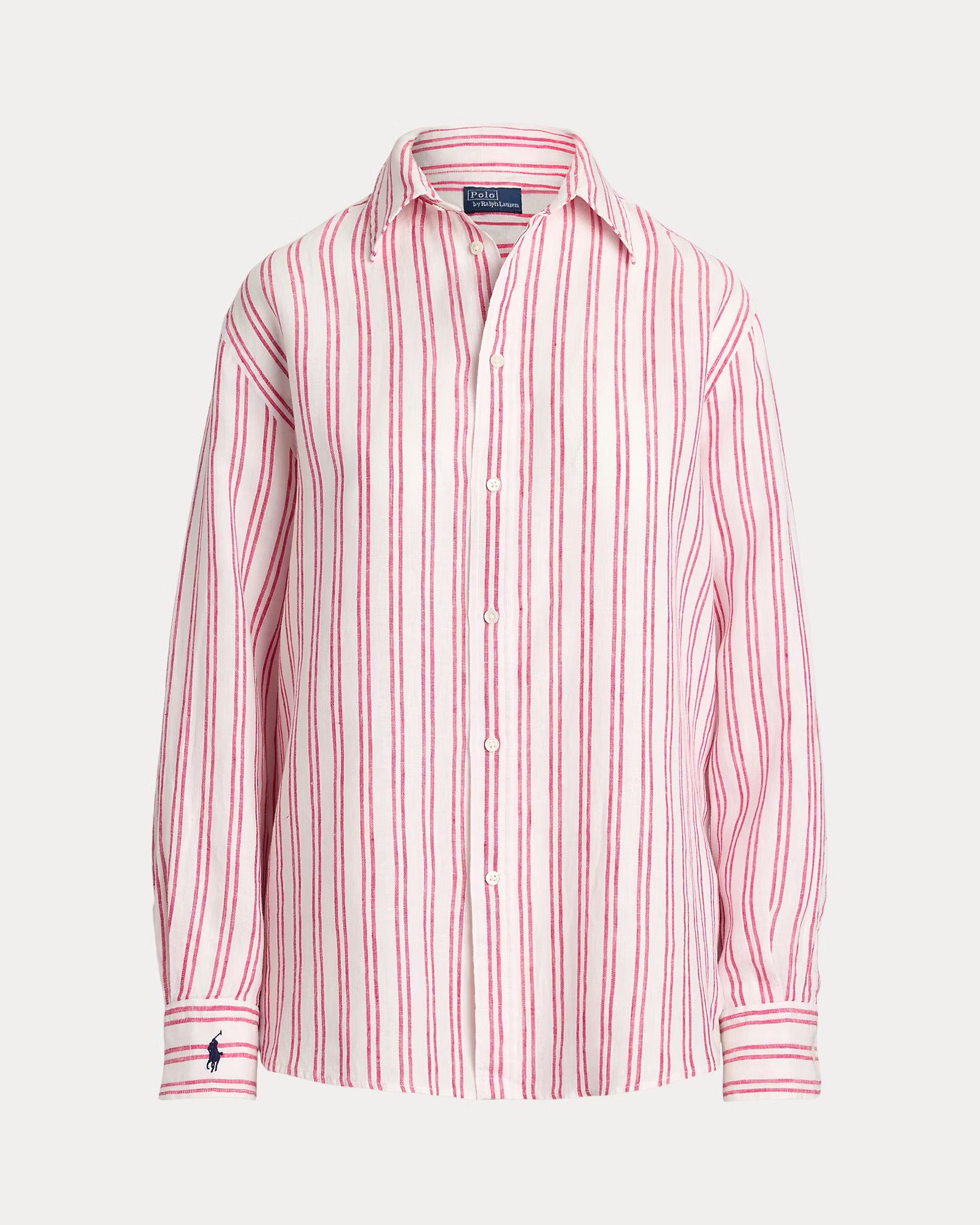 OVERSIZED FIT STRIPED LINEN SHIRT