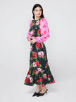 SAMARA MIXED PRINT MIDI DRESS