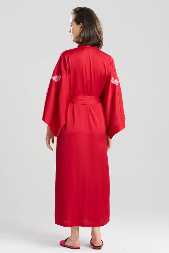 SATIN ESSENTIALS EMBROIDERED KIMONO