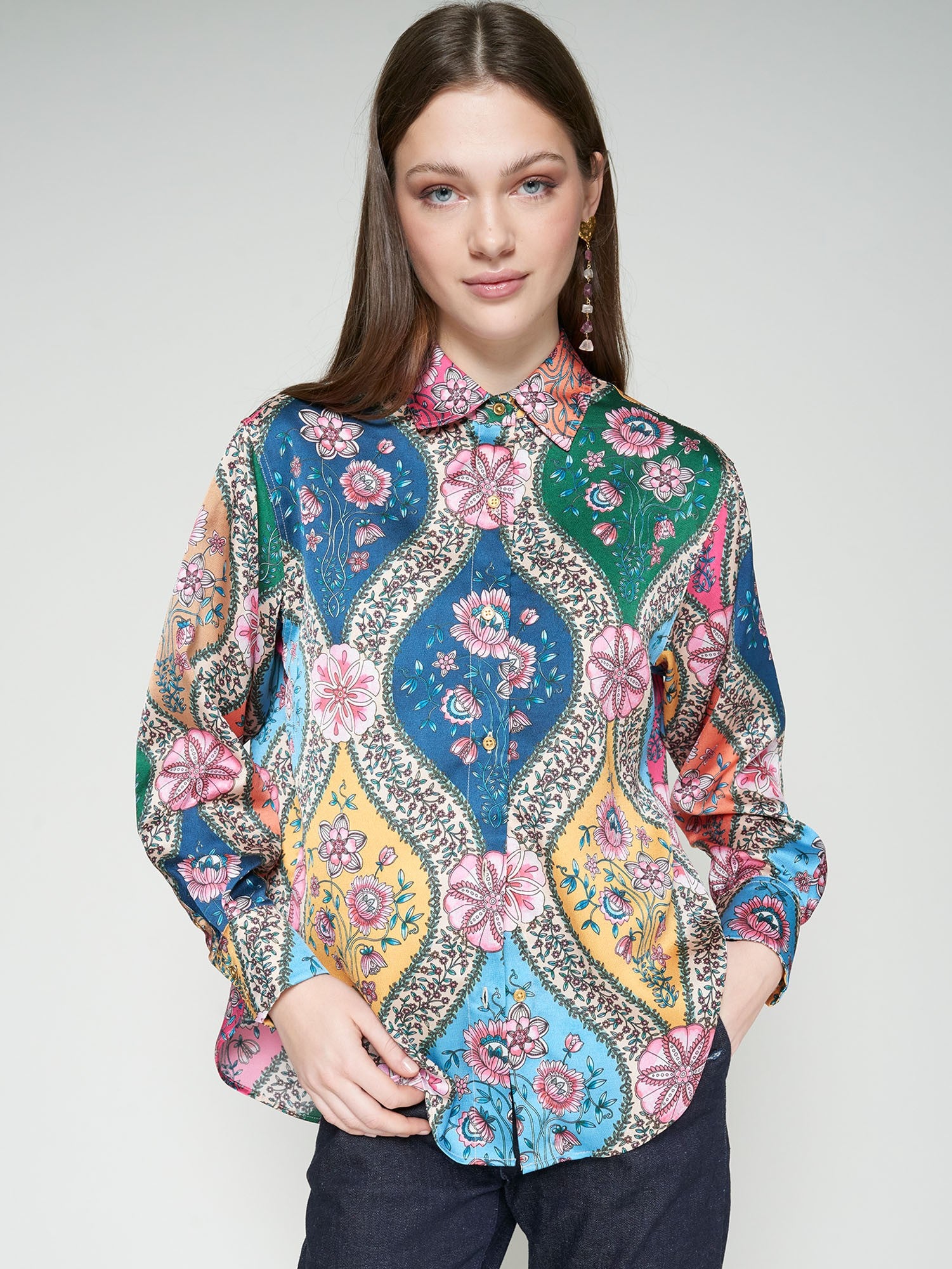 DONIA FLORAL DESIGN SHIRT