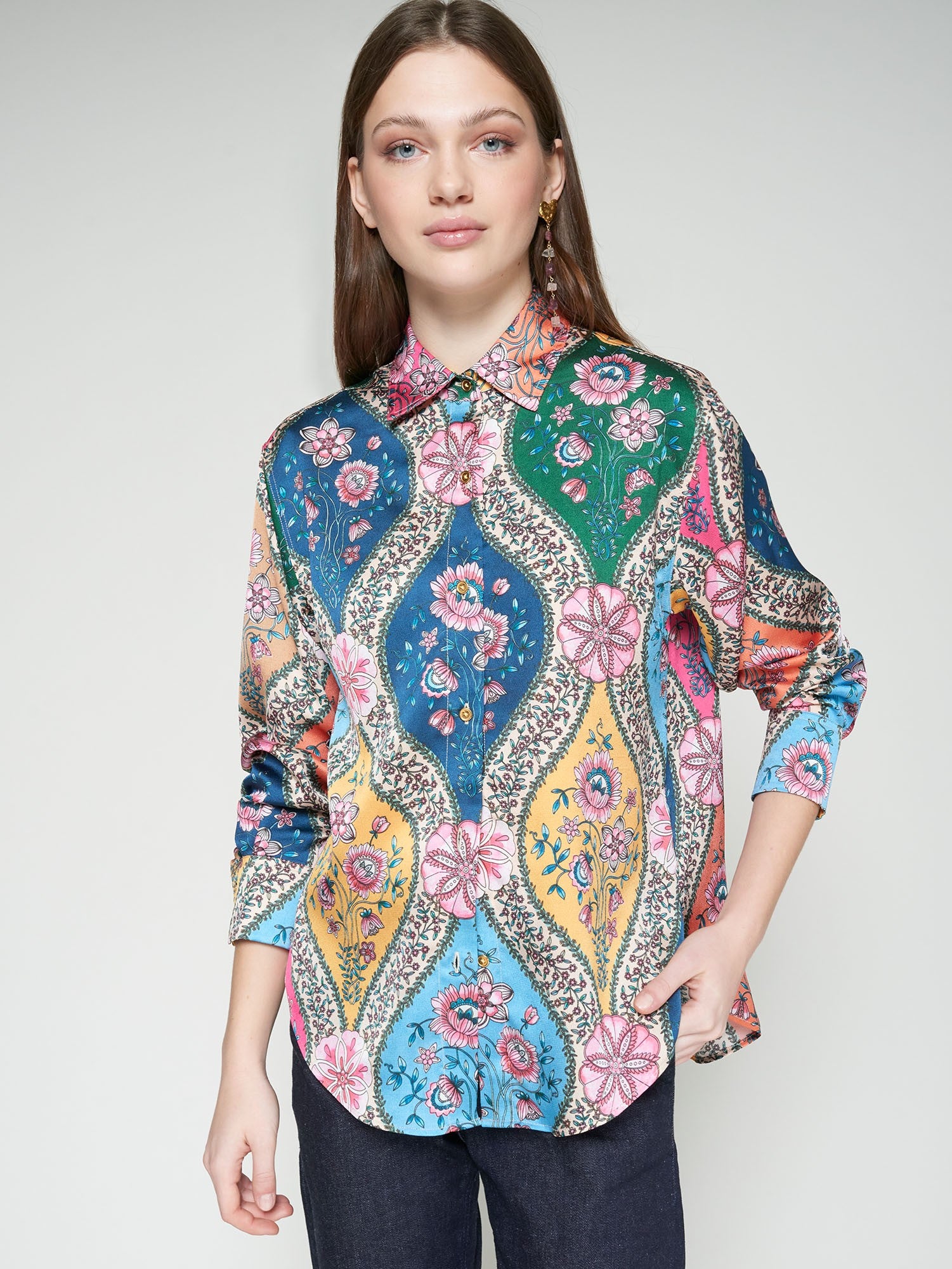 DONIA FLORAL DESIGN SHIRT