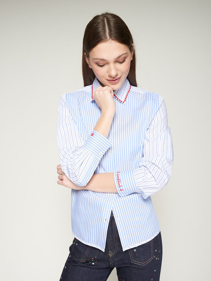 ISA HEART TRIM SHIRT