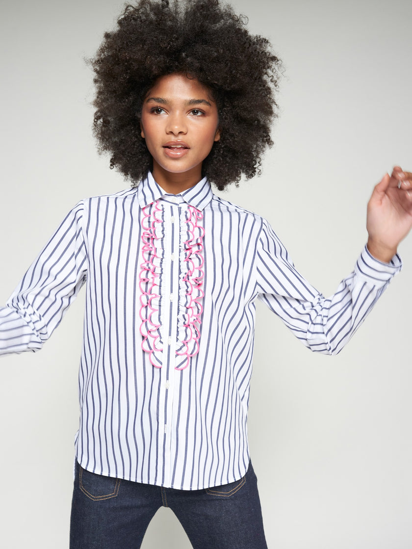 LIONETTA RUFFLE FRONT SHIRT