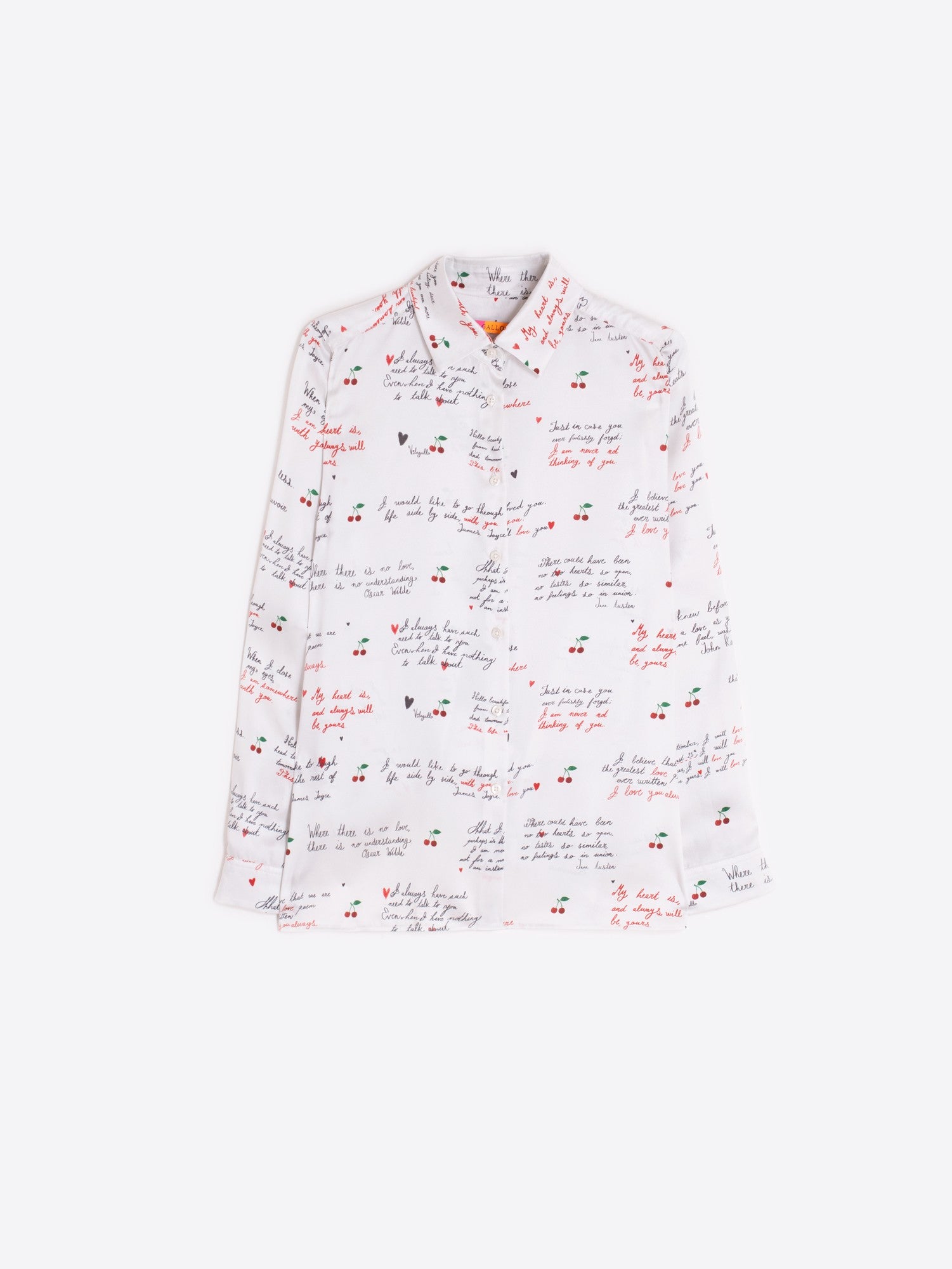 CHERRY AND LETTERS PRINT SHIRT