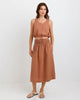 SMOCKED WAIST GATHERED SKIRT