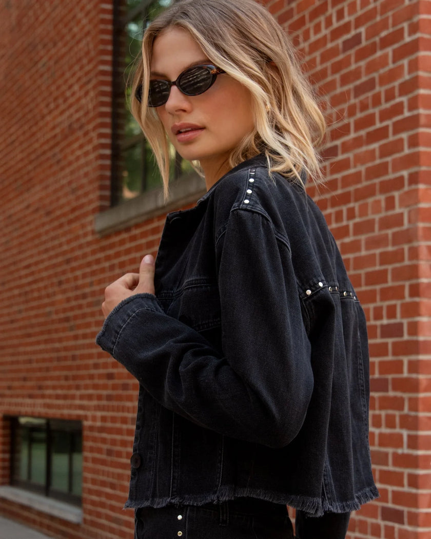STUDDED JACKET MOON WASH SHADOW