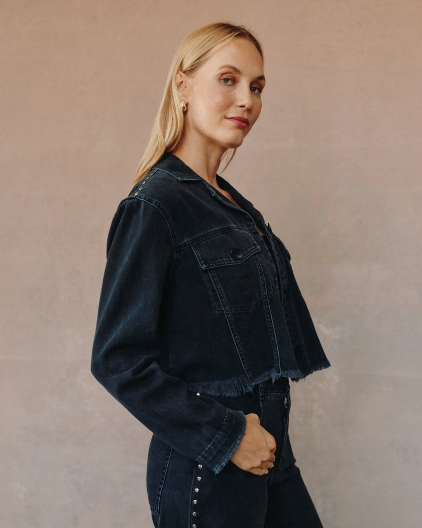 STUDDED JACKET MOON WASH SHADOW