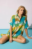 SUNSET CRINKLE DOLMAN SHIRTDRESS