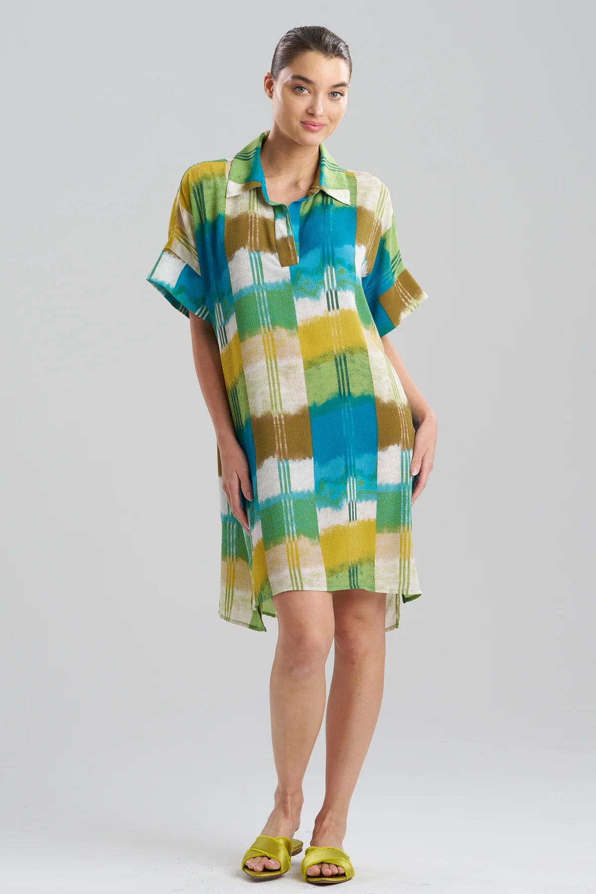 SUNSET CRINKLE DOLMAN SHIRTDRESS