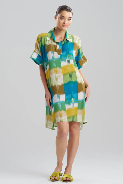 SUNSET CRINKLE DOLMAN SHIRTDRESS