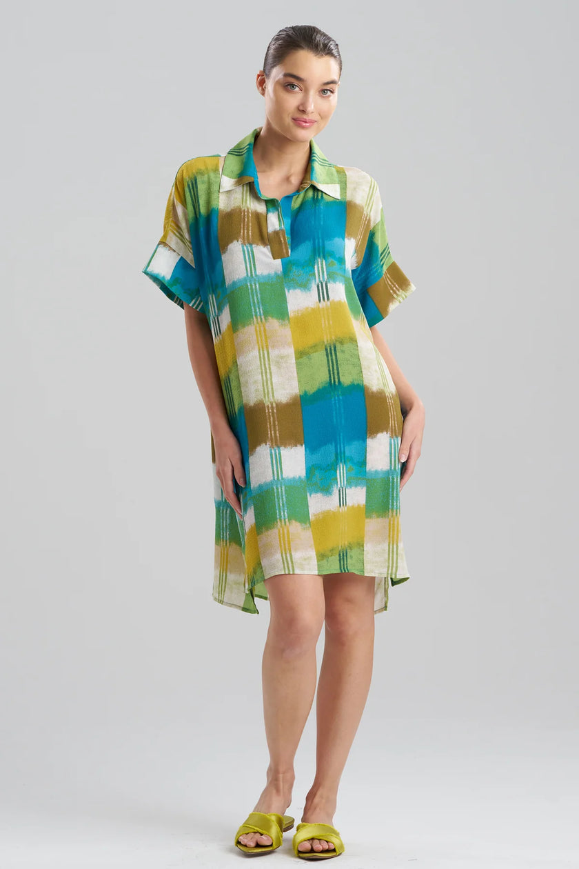 SUNSET CRINKLE DOLMAN SHIRTDRESS