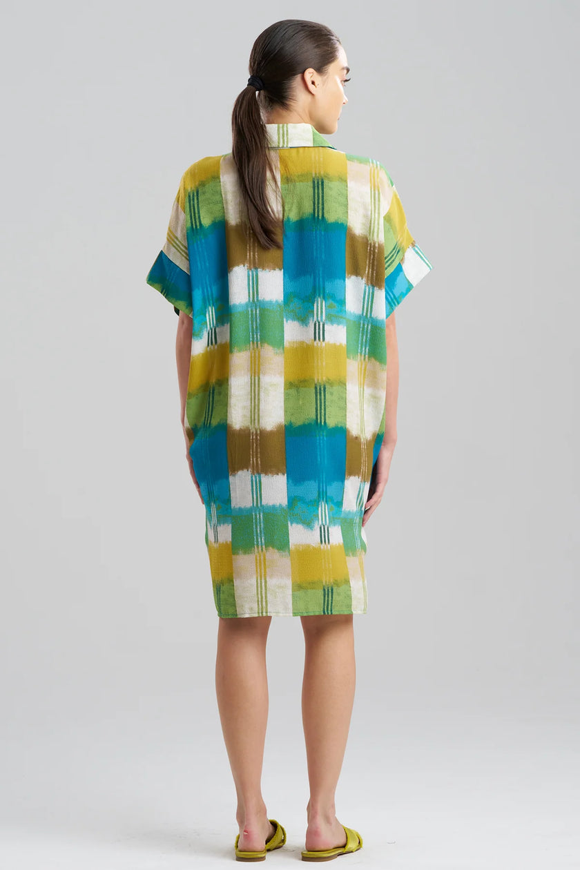 SUNSET CRINKLE DOLMAN SHIRTDRESS