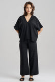 TERRA FOIL CRINKLE CAFTAN SHIRT
