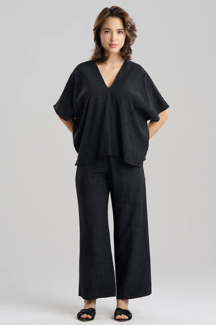 TERRA FOIL CRINKLE CAFTAN SHIRT