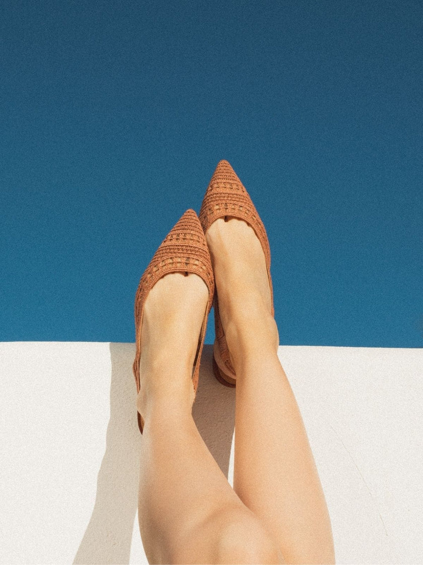 TRIESTE FLAT SLINGBACK TERRACOTTA