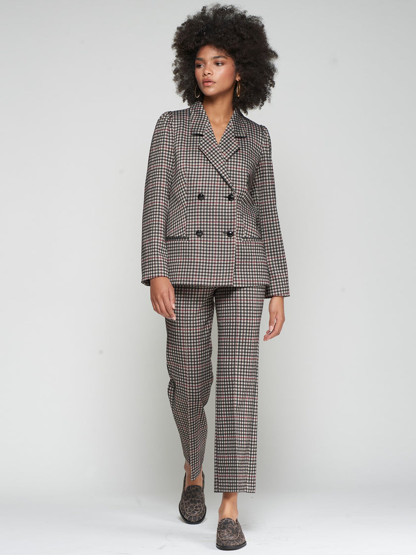 CAROLE PANT IN HOUNDSTOOTH
