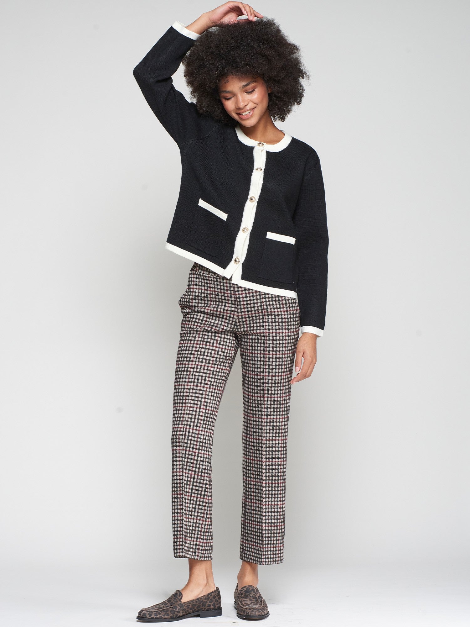CAROLE PANT IN HOUNDSTOOTH