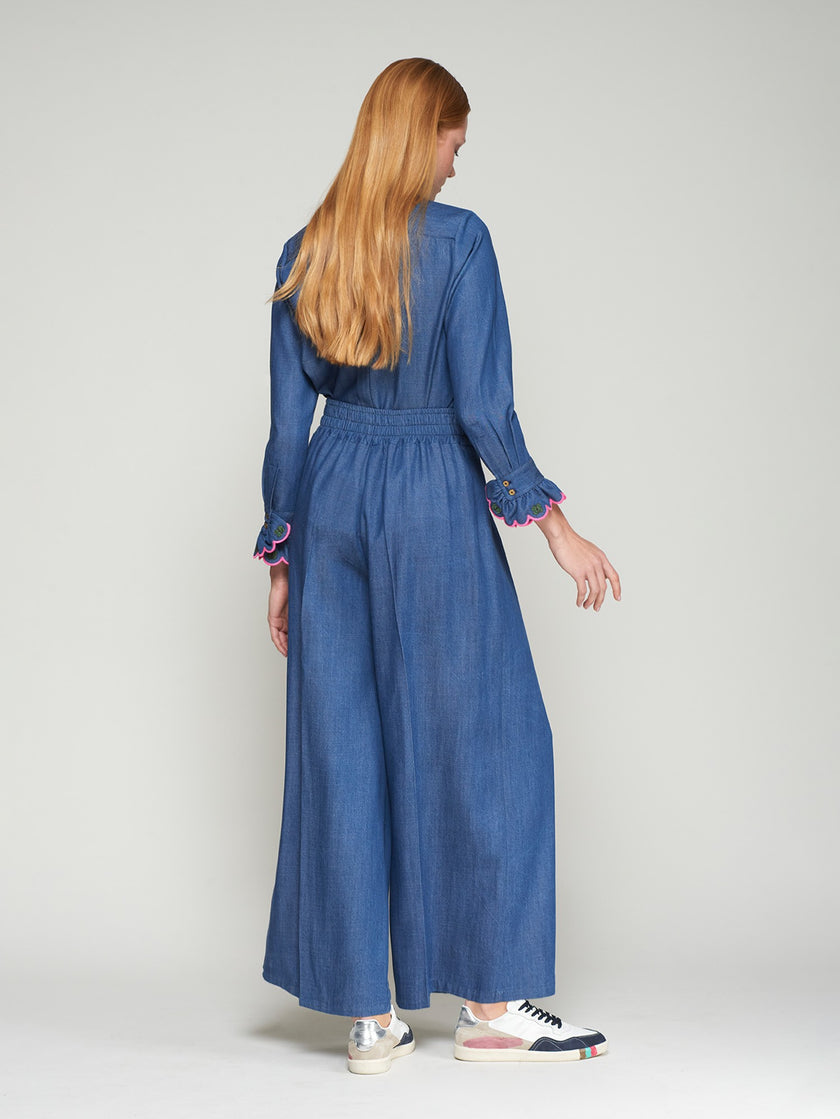 MARIAN WIDE LEG DENIM PANT