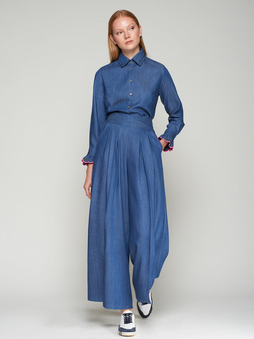 MARIAN WIDE LEG DENIM PANT