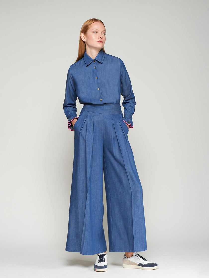 MARIAN WIDE LEG DENIM PANT