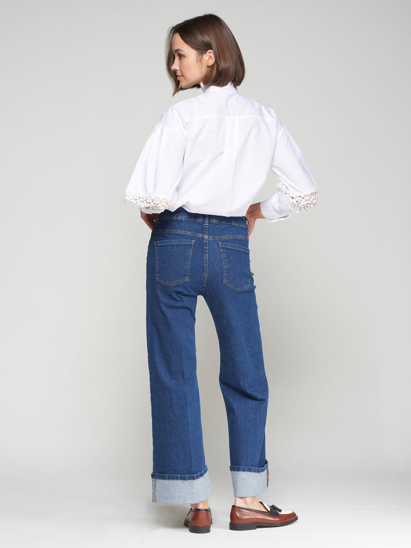 VICTORIA DENIM PANT WITH CUFF