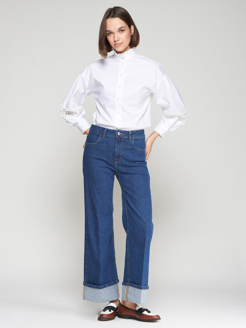 VICTORIA DENIM PANT WITH CUFF