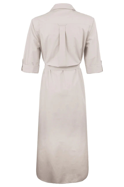 LONG ALEX SHIRTDRESS IN SAND
