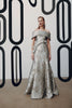 OFF SHOULDER JACQUARD GOWN