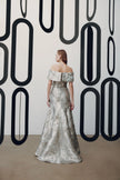 OFF SHOULDER JACQUARD GOWN
