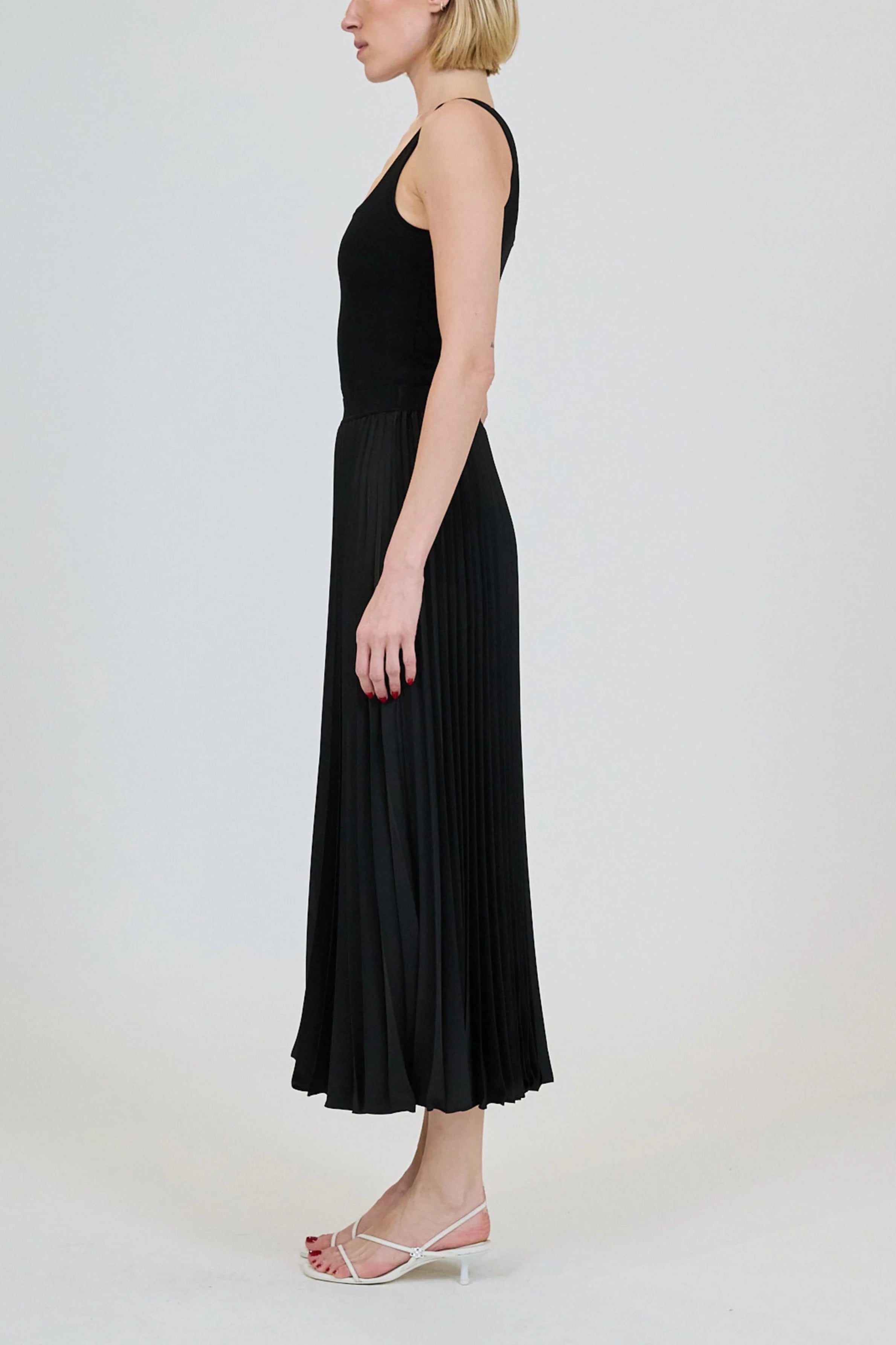 MELANIE PLEATED MIDI SKIRT
