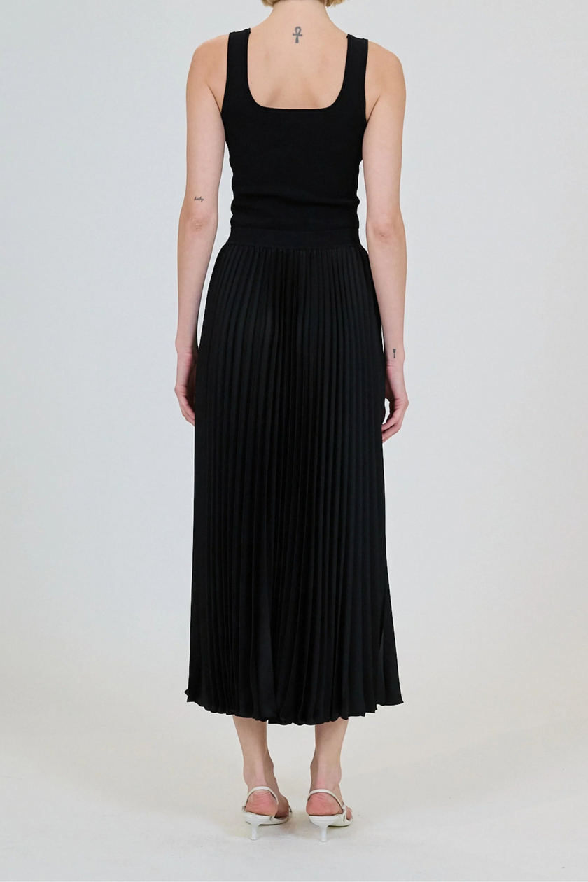MELANIE PLEATED MIDI SKIRT