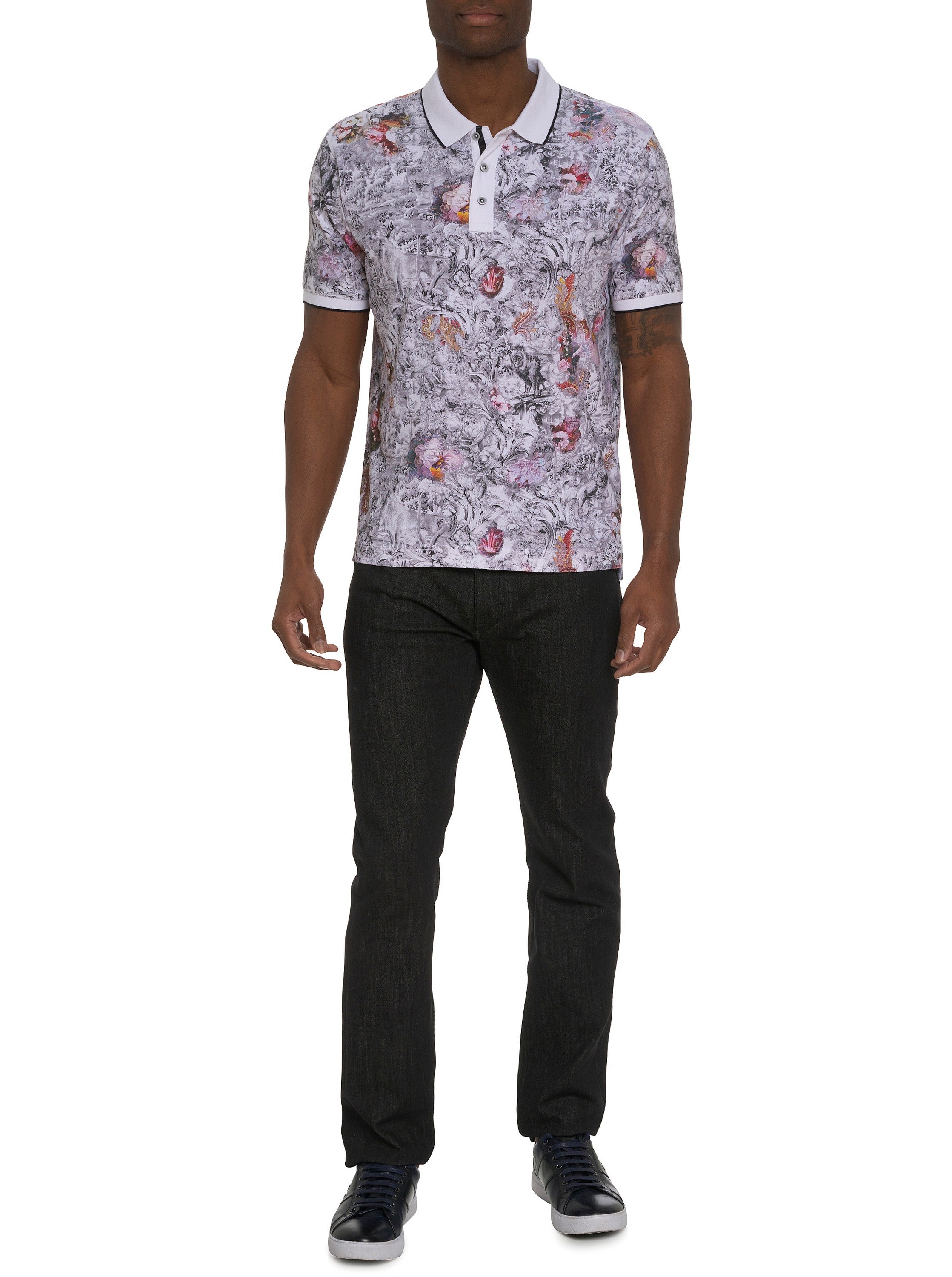 ROARING FLORALS SHORT SLEEVE KNIT POLO