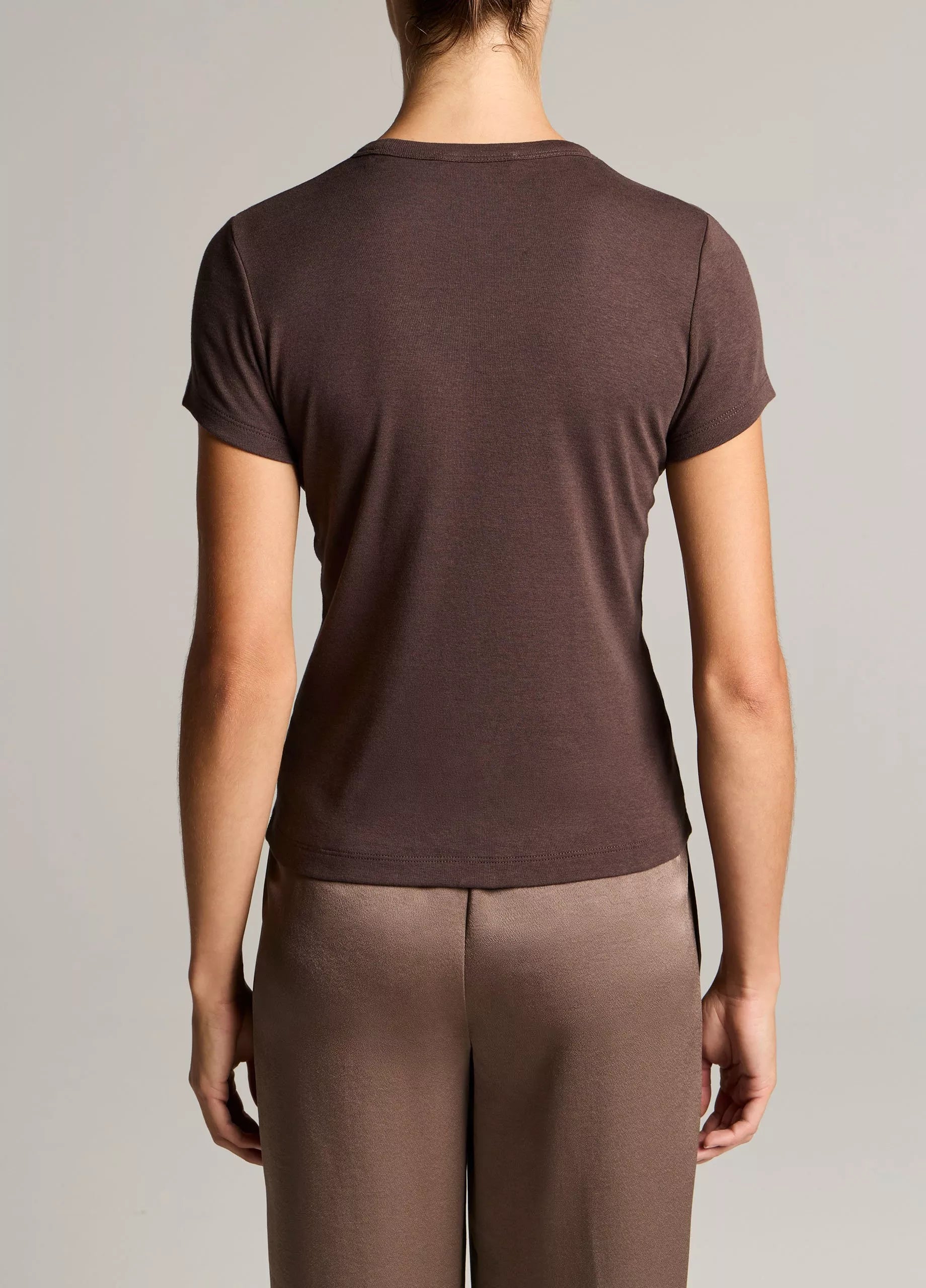 PIMA COTTON BLEND 90S SHRUNKEN TSHIRT IN IRON