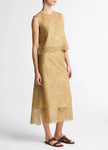 LACE SLIP SKIRT IN SOFT GOLD